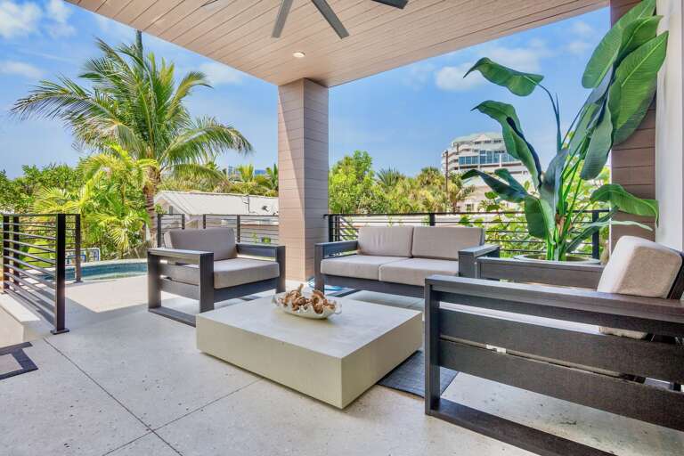 Outdoor Lounge Overlooking the Pool