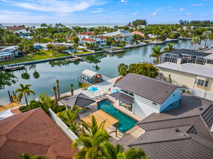 Aerial View, House and Canal