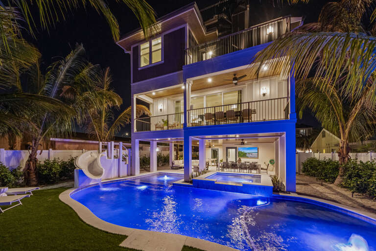 Backyard with Pool and Waterslide