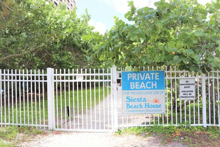 Private beach access