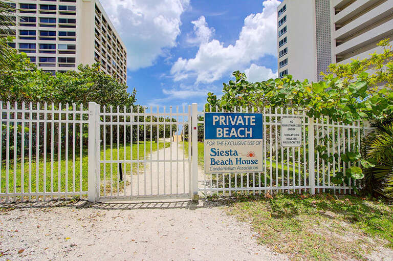 Private beach access