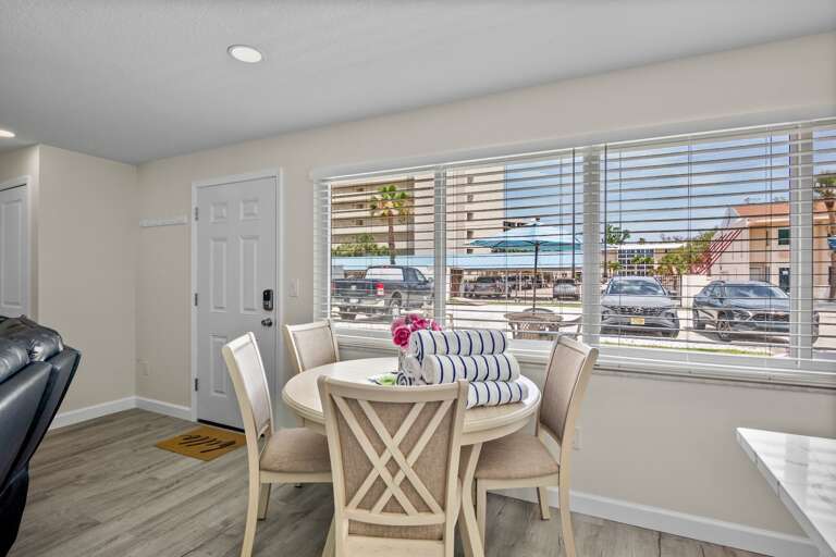 Comfortable dining space for four