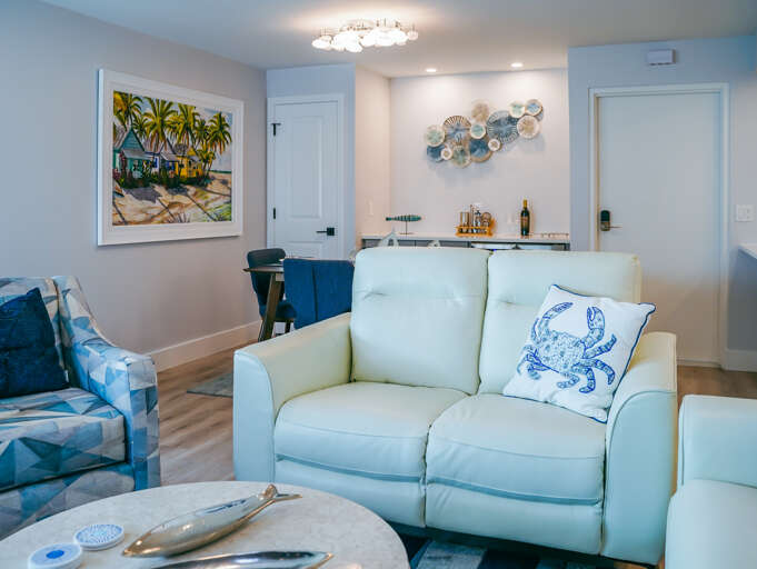 Cozy living room with plush seating