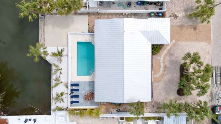 Private house with sparkling pool