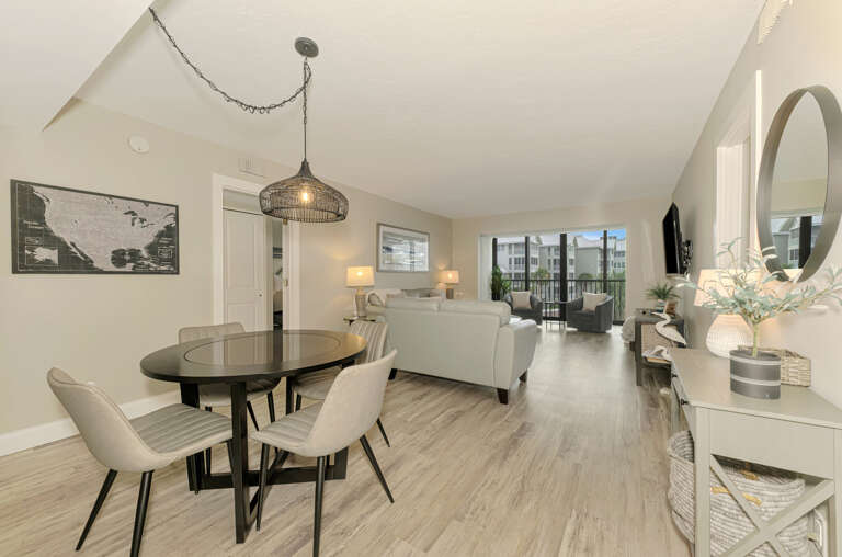 Open-concept Dining and Living Area