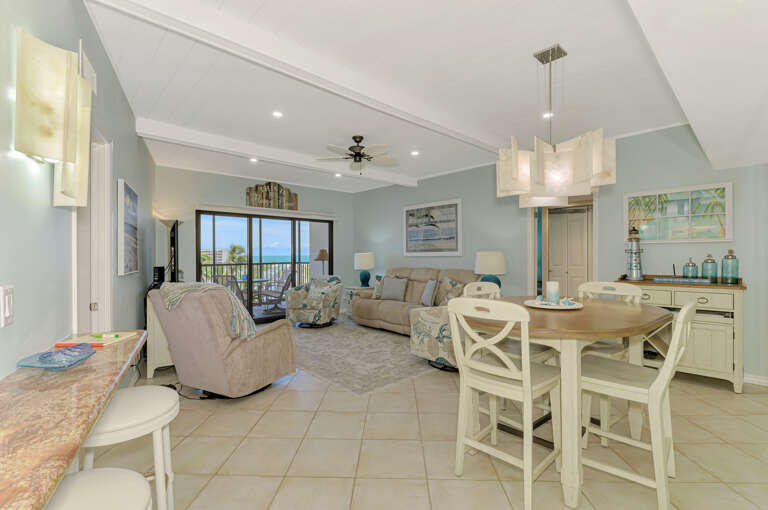 Open-concept living and dining space