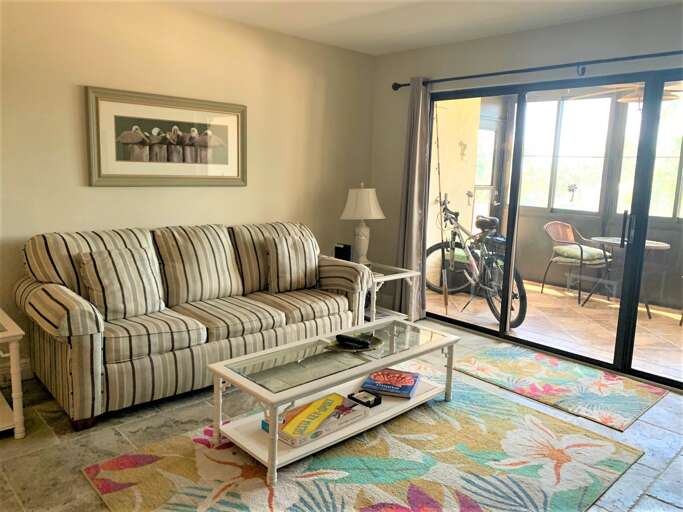 Living Area, Queen sleeper sofa