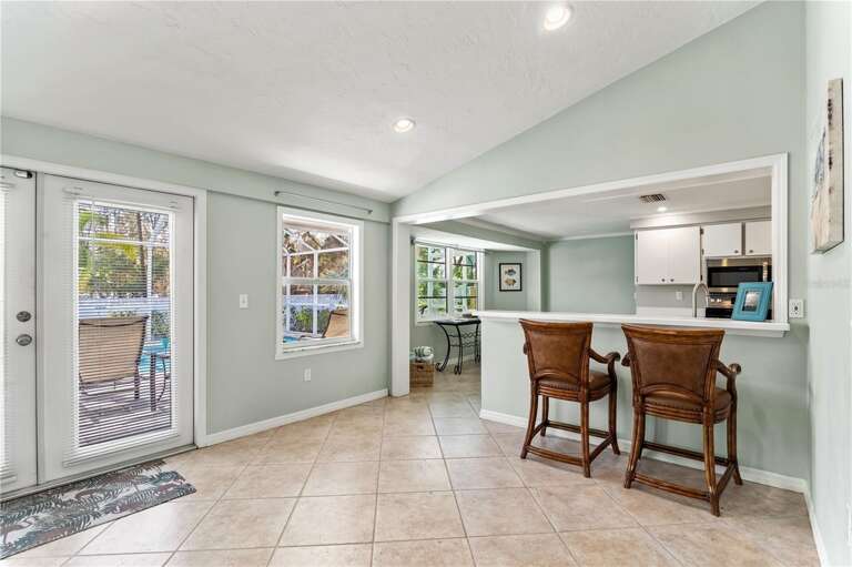 Kitchen island with spacious countertop