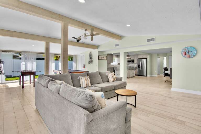 Bright open-concept living space