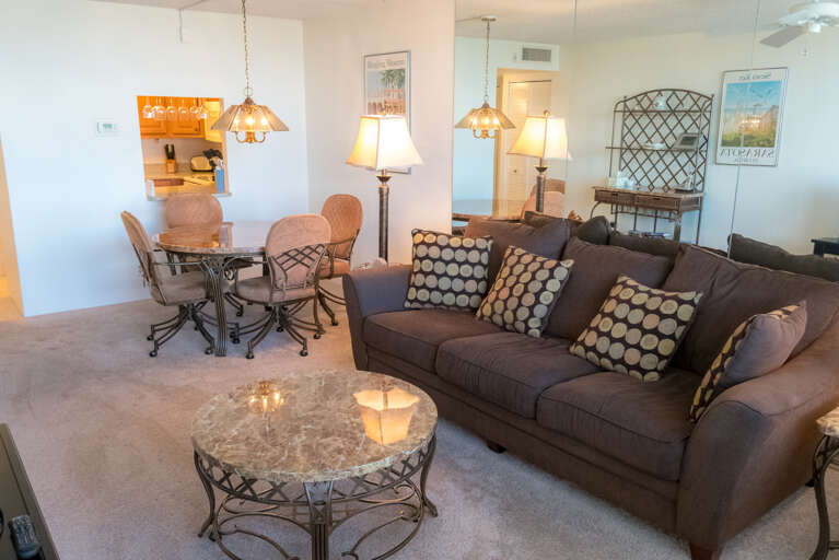 Living Area, Queen sleeper sofa