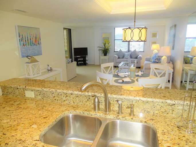 Kitchen View of Living Space