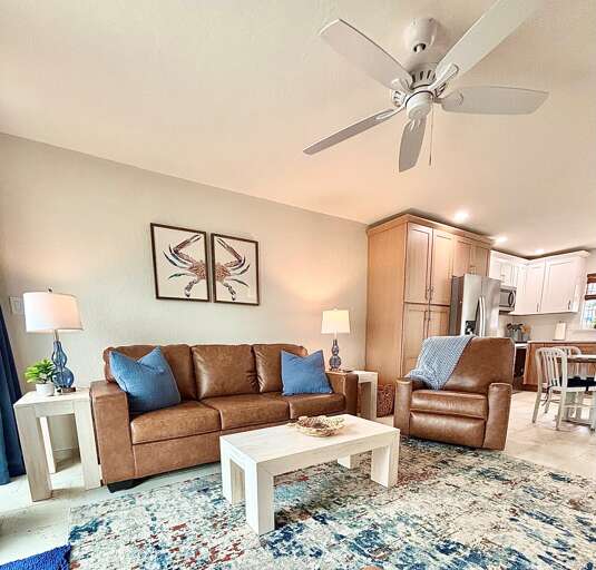 Cozy living room with plush seating