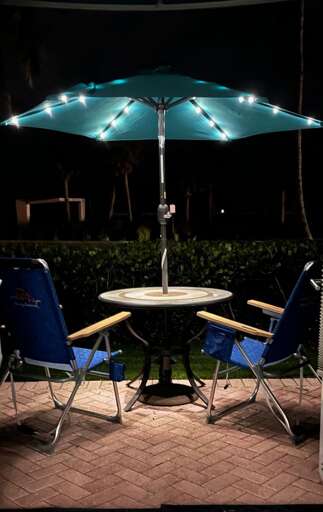 Private patio with outdoor seating