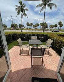 Private patio with outdoor seating