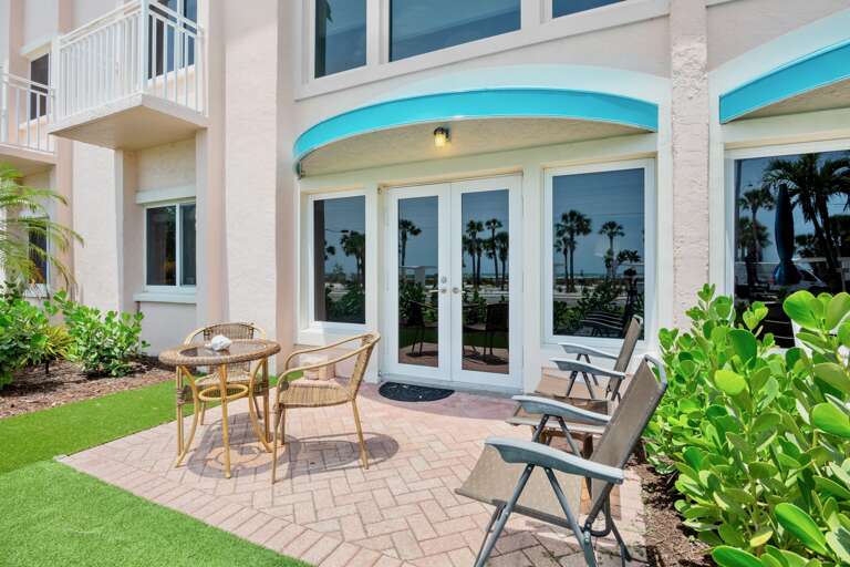 Private patio with outdoor seating