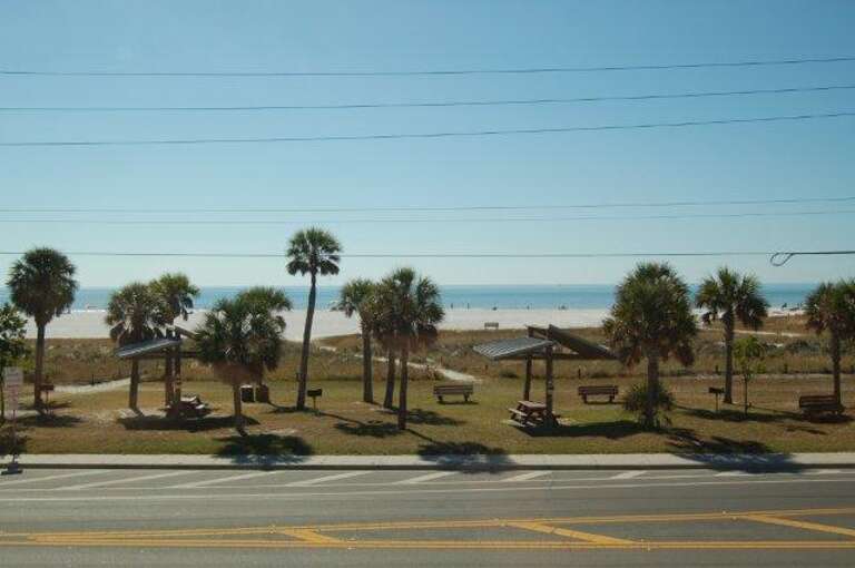 Across the street from Siesta Key Beach