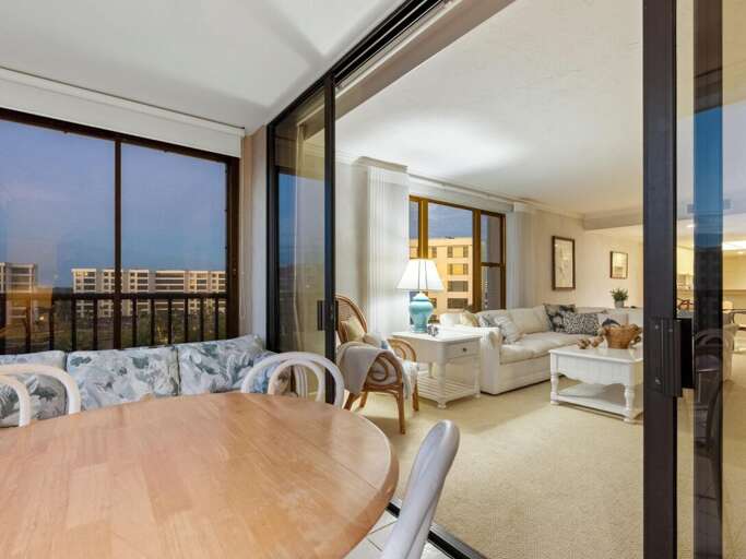Relax in your spacious living area, flowing seamlessly to the balcony where you'll enjoy stunning city views and evening breezes.