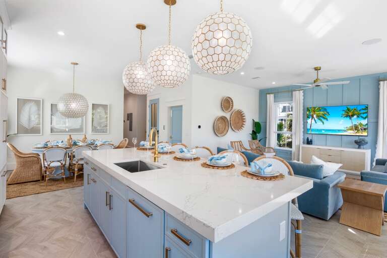 Large kitchen island with seating
