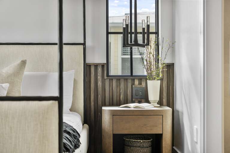 Bedside table with lighting