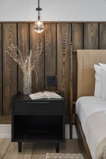 Bedside table with lighting