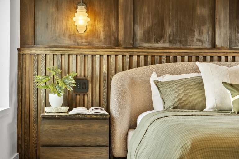 Bedside table with lighting