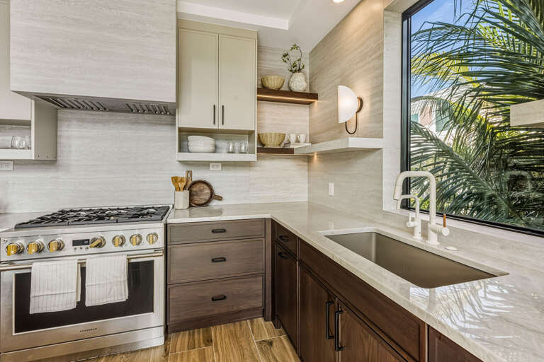 Bright kitchen with ample storage