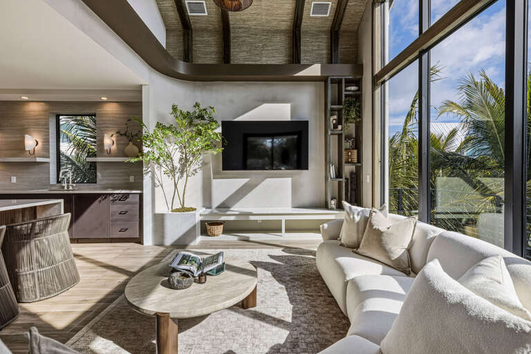 Spacious lounge area indoors