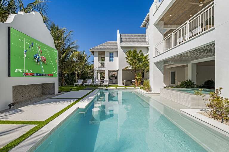 Private pool and multiple balconies