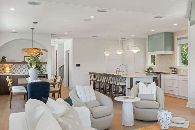 Open Living Area and Kitchen