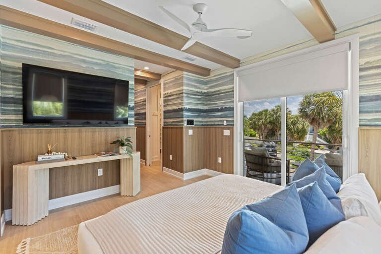 Primary Bedroom, King bed and TV