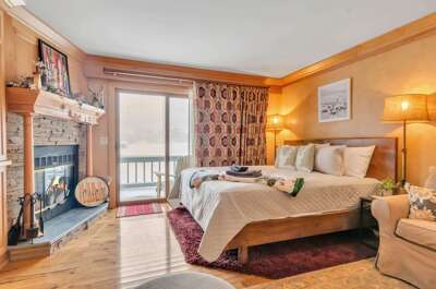 Cozy Studio with Fireplace, King Bed, A/C