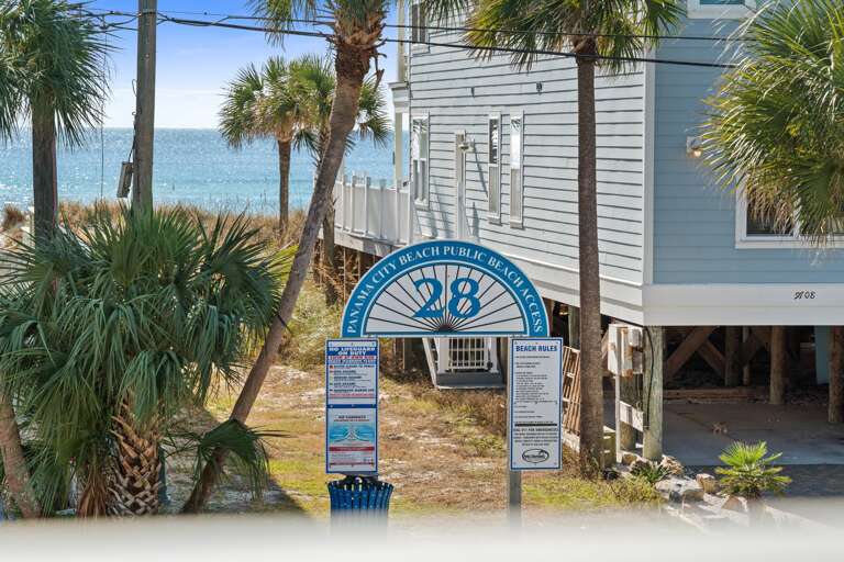 beach entrance just across the driveway