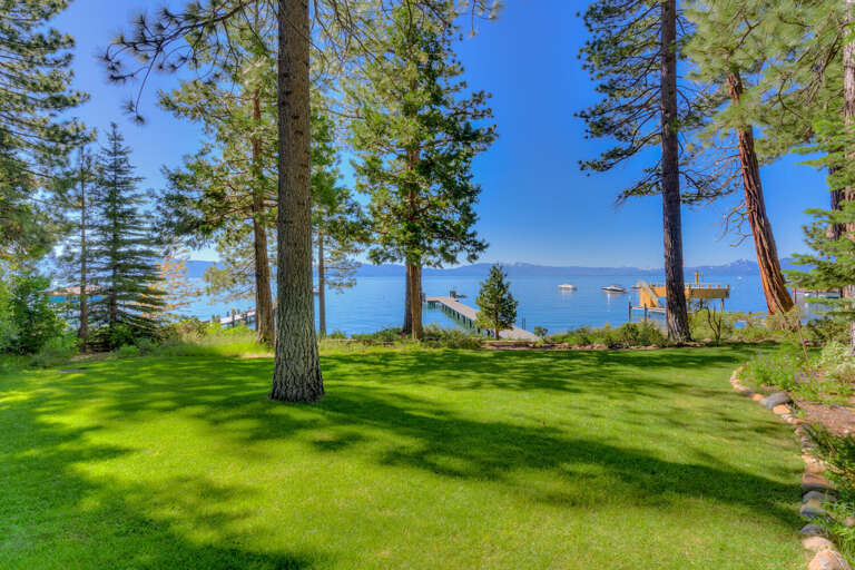 Pines, Lake View, Lush Lawn