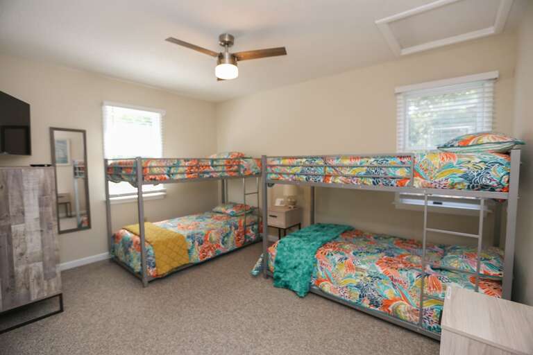 Bedroom 2 2024; 2 Bunk Sets with Flatscreen Television - Level 2