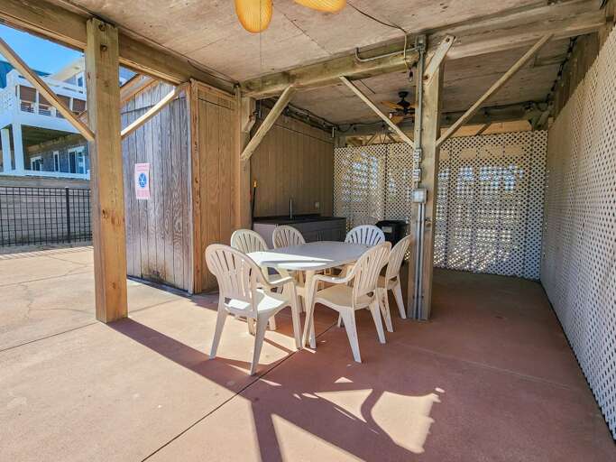 Covered Seating in Pool Area 2023