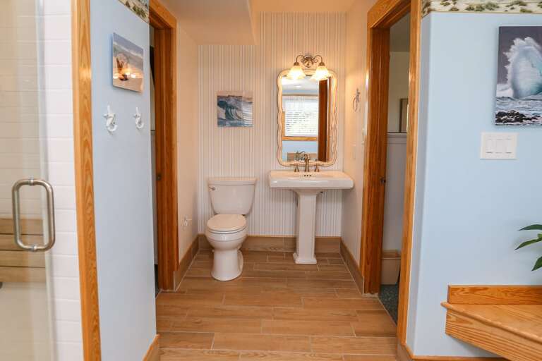 Bathroom 2 2025; Ocean view with jacuzzi tub and separate steam shower - Shared to bedroom 2 & 3 Bathroom 2 2025; Ocean view with jacuzzi tub and separate steam shower - Shared to bedroom 2 & 3