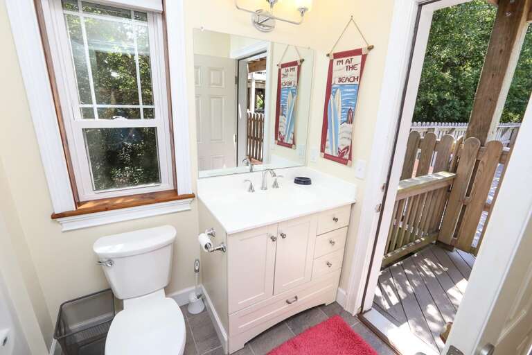Bathroom 4 2019; Exterior Door Opens To Access From Pool Area (pool fence gated)
