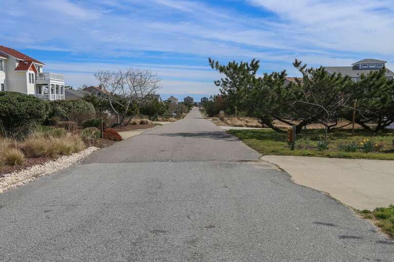 End of the driveway view to the beach access  2020