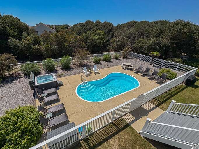 Private Pool and Hot Tub 2025 (Top Deck View)
