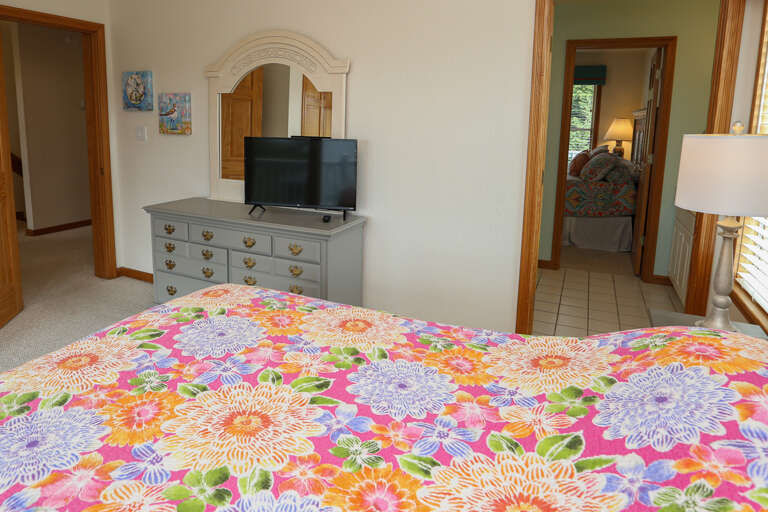 Bedroom 3 2024; Queen with sliding doors to deck and shared bath - Level 2