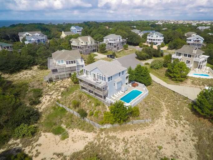 Soundside Outer Banks Vacation Rental; Aerial