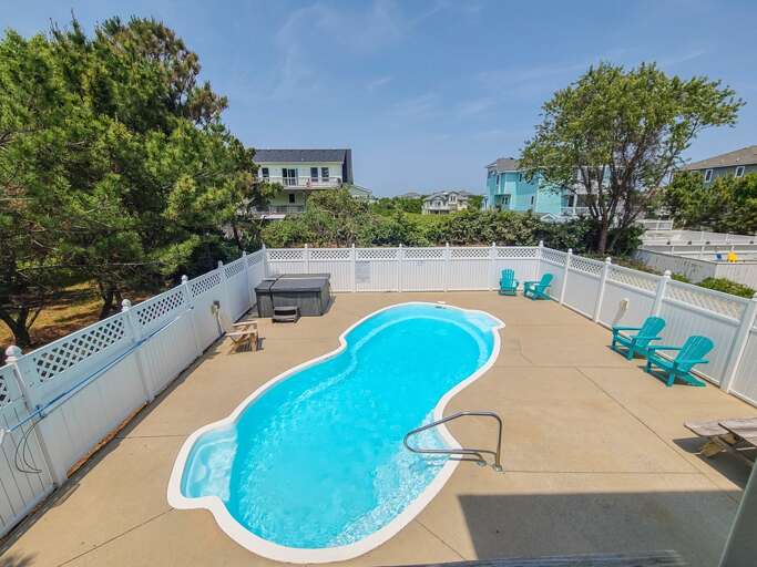 Entry Deck View of Private Pool 2022