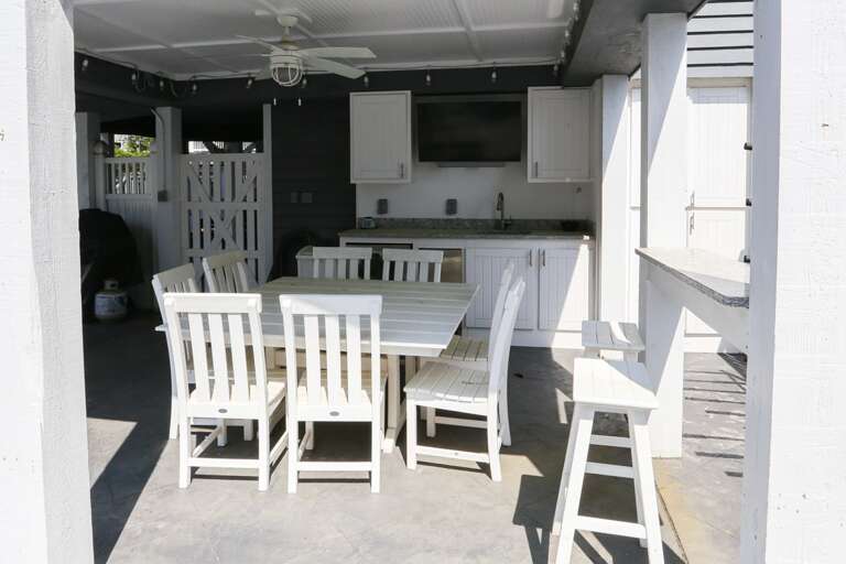 Cabana with Wet Bar and Mini Beverage Refrigerator 2024