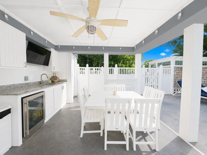 Cabana with Wet Bar and Mini Beverage Refrigerator 2026