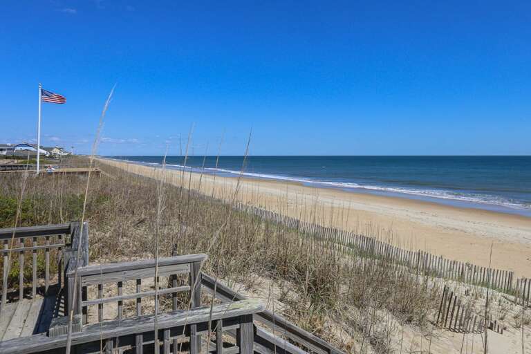 View from private beach access 2025