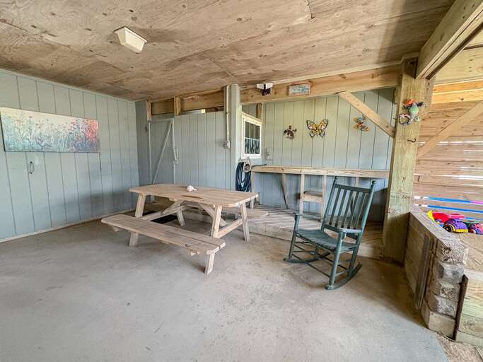 Under House Seating and Shower 2025