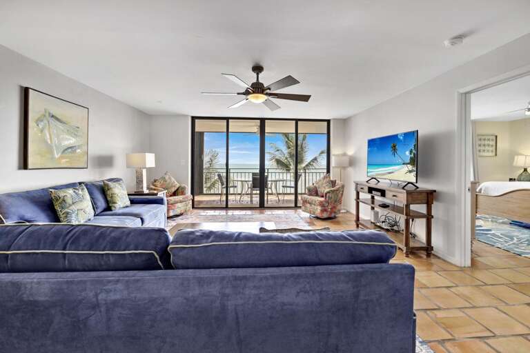 Living Room with balcony view