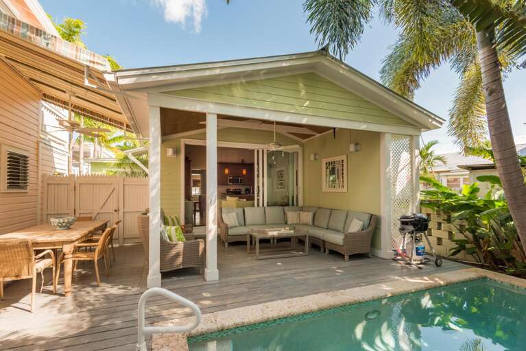 Pool and Covered Patio Casa Caribe Key West