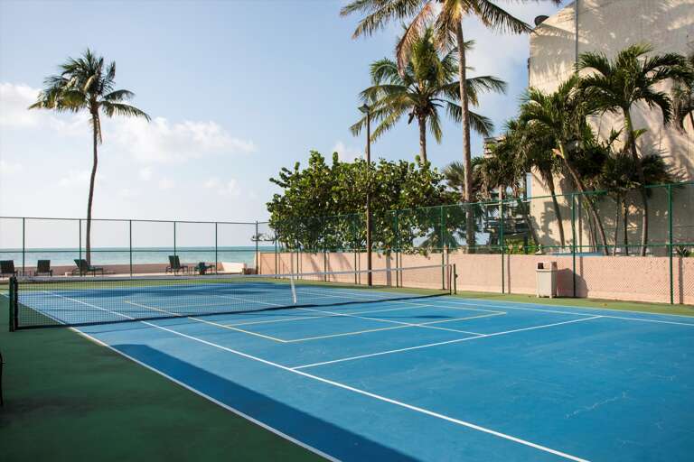 Shared tennis court