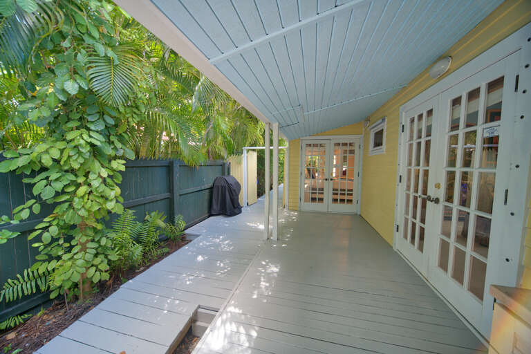 Covered Side Deck at South Street Cottage Key West Covered Side Deck at South Street Cottage Key West